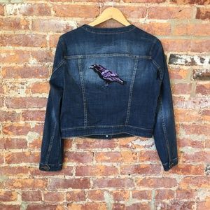 Put a Bird on it! Boho Upcycled Levi's Embroidered